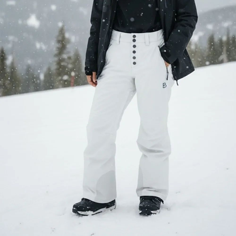 Burton Women White Waterproof Snowboard Pants Size M Snow Ski Winter Outdoor